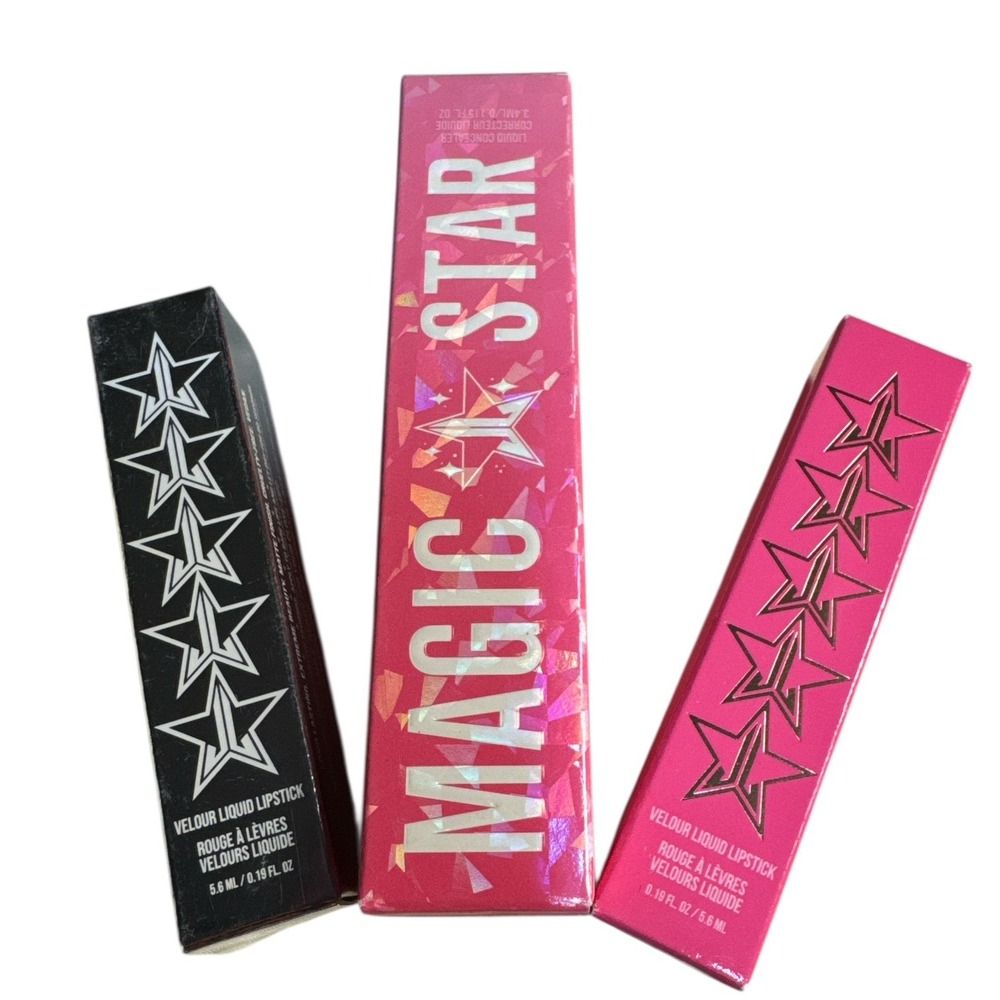 Jeffree Star Cosmetics Magic Star Concealer Bundle Velour Liquid Lipstick NWB